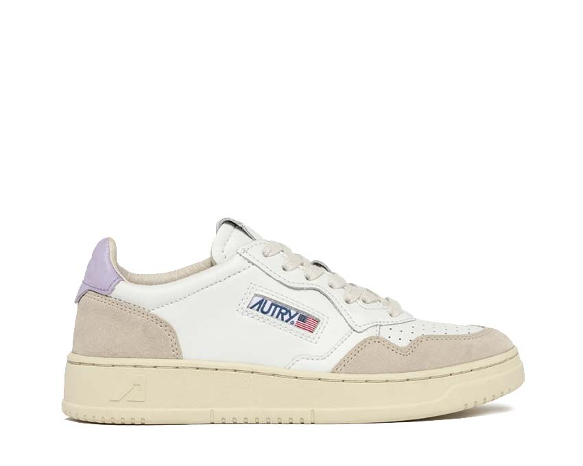 Autry Medalist Low Leat / Suede White - Lilac AULWLS68
