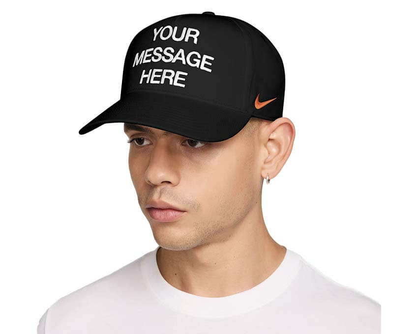 Nike Rise "Your Message Here" Structured A-Frame Cap "Black"