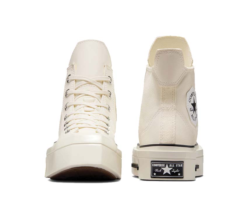 Converse Chuck 70 De Luxe Squared Hi Khaki Off White suela — suela plataforma