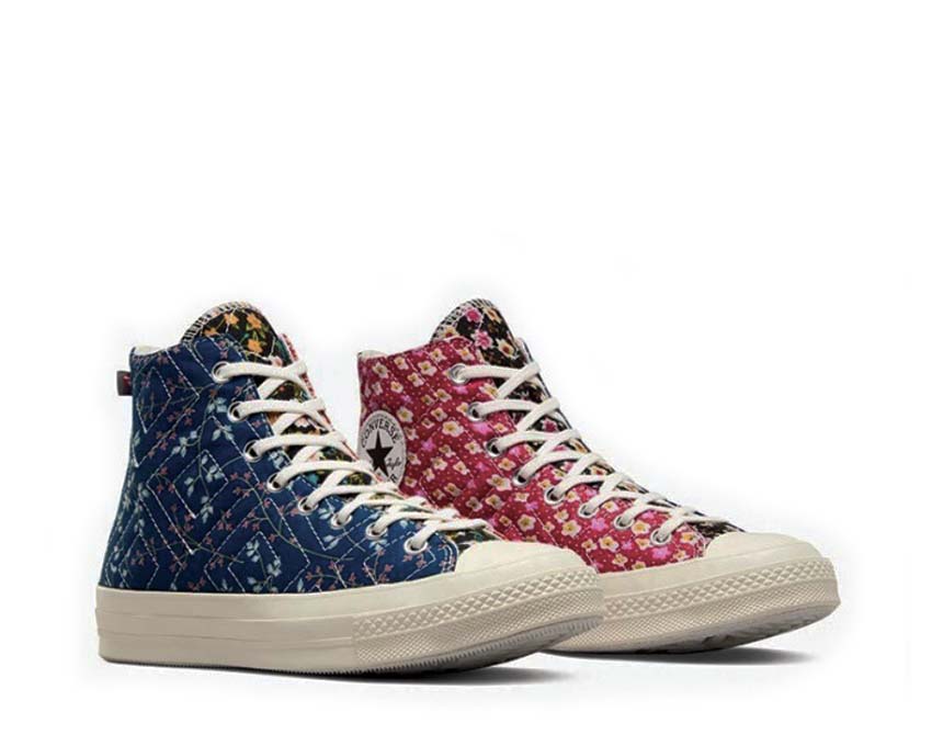 Converse Chuck 70 Hi Black Red Blue side view — colorful high canvas