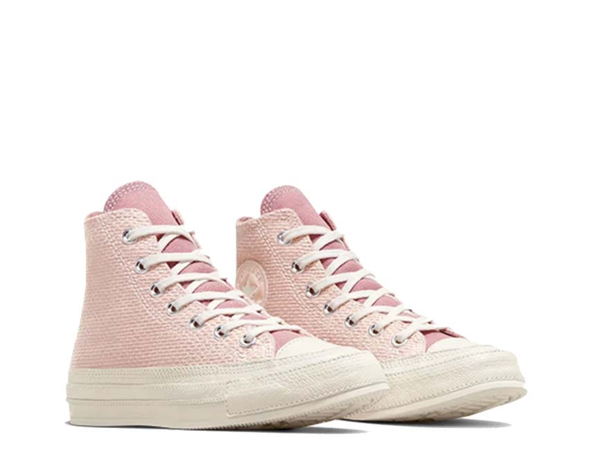 Converse Chuck 70 Hi Pink Sage Night vista lateral — lona bicolor rosa salvia