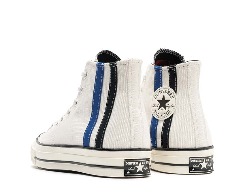 Converse Chuck 70 Hi Vintage White/Blue-Cream sole — vintage cream vulcanized sole