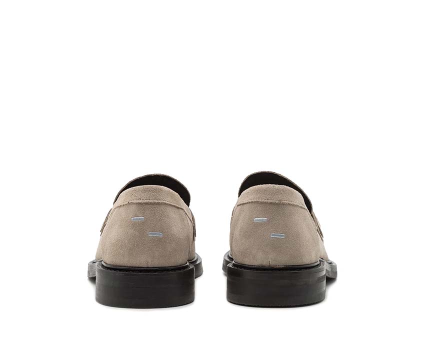 Filling Pieces Loafer Suede Taupe Sohle — handgefertigte Ledersohle