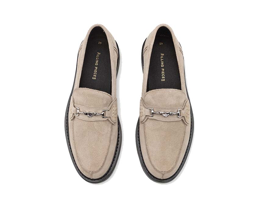 Filling Pieces Loafer Suede Taupe Detail — hochwertige Wildleder-Verarbeitung