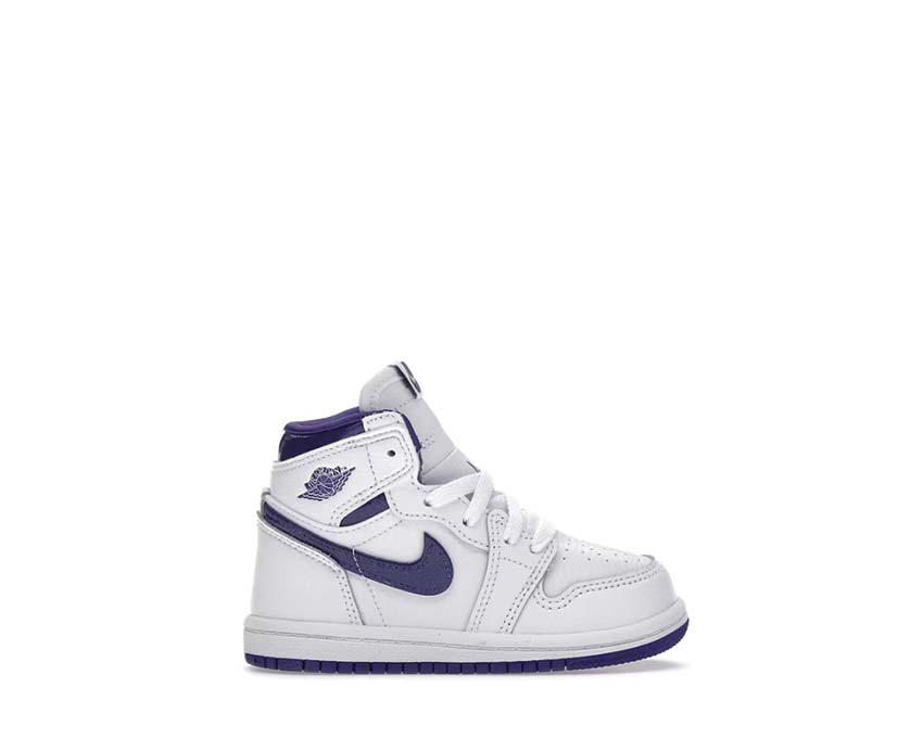 Jordan 1 Baby High OG Court Purple — sneaker niño blanco morado bebé Jordan 1