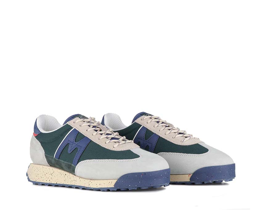 Karhu Mestari Control Foggy Dew/True Navy vista lateral — mesh transpirable
