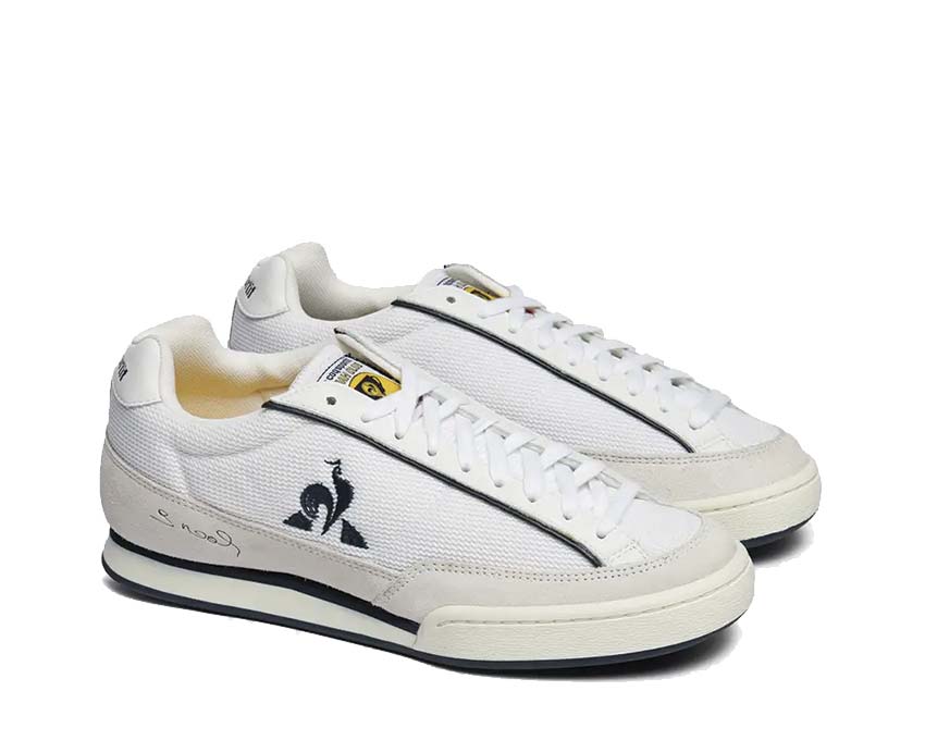 Le Coq Sportif Noah Club OG Optical White Seitenansicht — Canvas-Profil Hahn-Logo