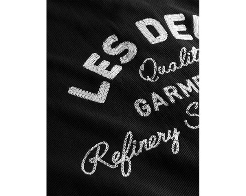 Les Deux Barry Baseball Jersey Shirt Dark Navy detalle — manches courtes jersey