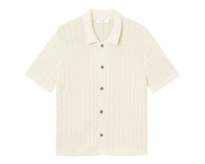 Les Deux Garrett Knitted Shirt Ivory 310088
