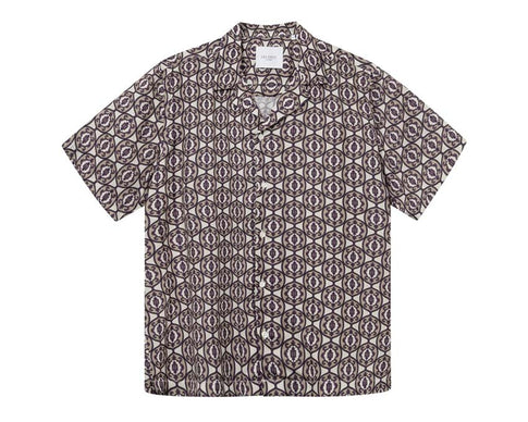 Les Deux Ornament AOP Tencel Shirt Ivory — camisa unisex Tencel estampado