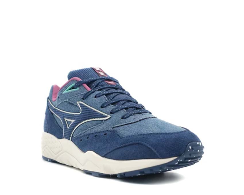 Mizuno Contender Vintage Blue dettaglio — tomaia mesh vintage premium