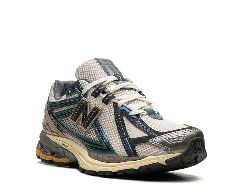 New Balance 1906R New Spruce Moonbeam Seitenansicht — atmungsaktives Mesh-Obermaterial