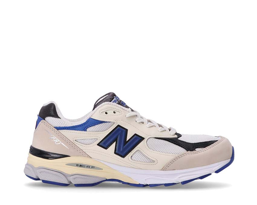New Balance 990 White/Blue — zapatilla hombre made in USA mesh