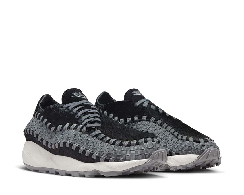 Nike Air Footscape Woven W Black vue latérale — tige tissée Smoke Grey Sail