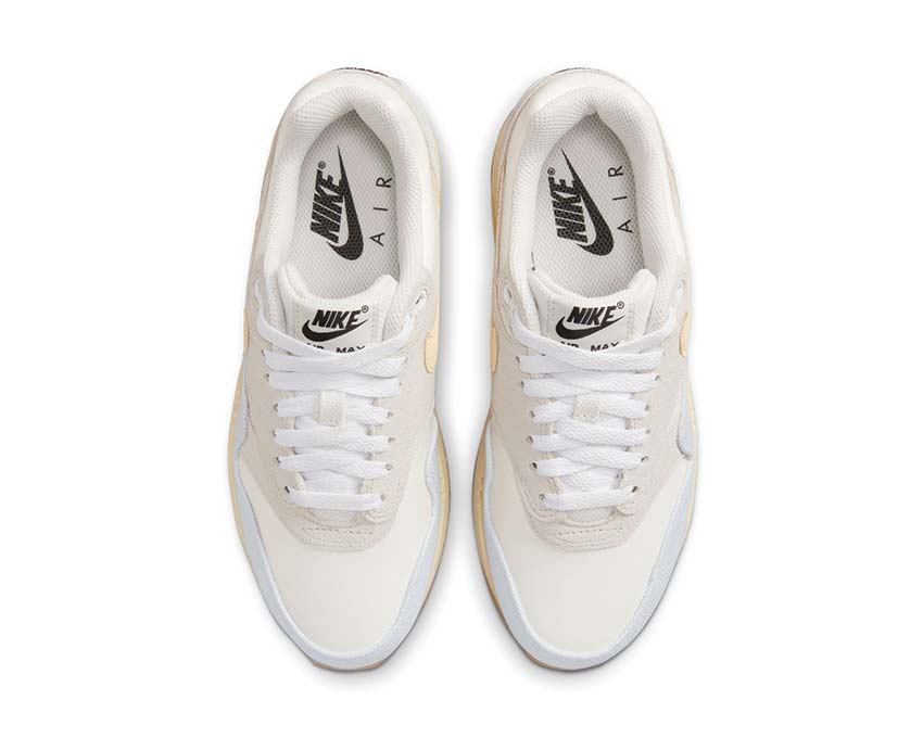 Nike Air Max 1 87 Crepe Light Bone W Sail detalle — parte superior cuero malla