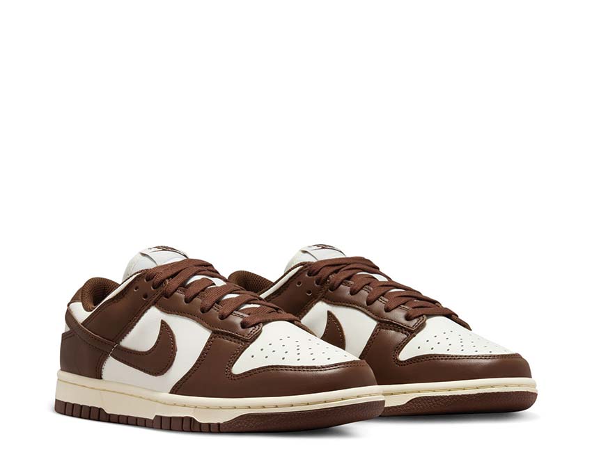 Nike Dunk Low W Cacao vista lateral — cuero Coconut Milk Cacao Wow