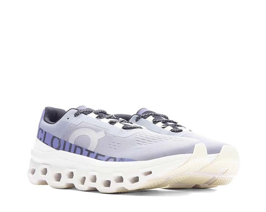 On Cloudmonster Mist Blueberry side view — CloudTec cushioning