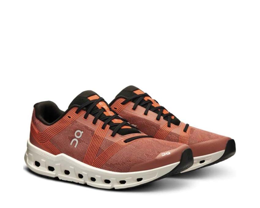 On Cloudgo Mahogany Ivory side view — CloudTec cushioning