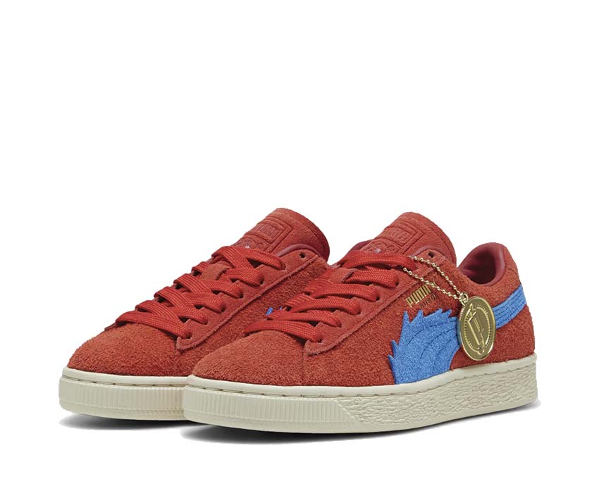 Puma Suede Baggy For All Time Red Ultra Blue vista lateral — ante rojo y azul One Piece