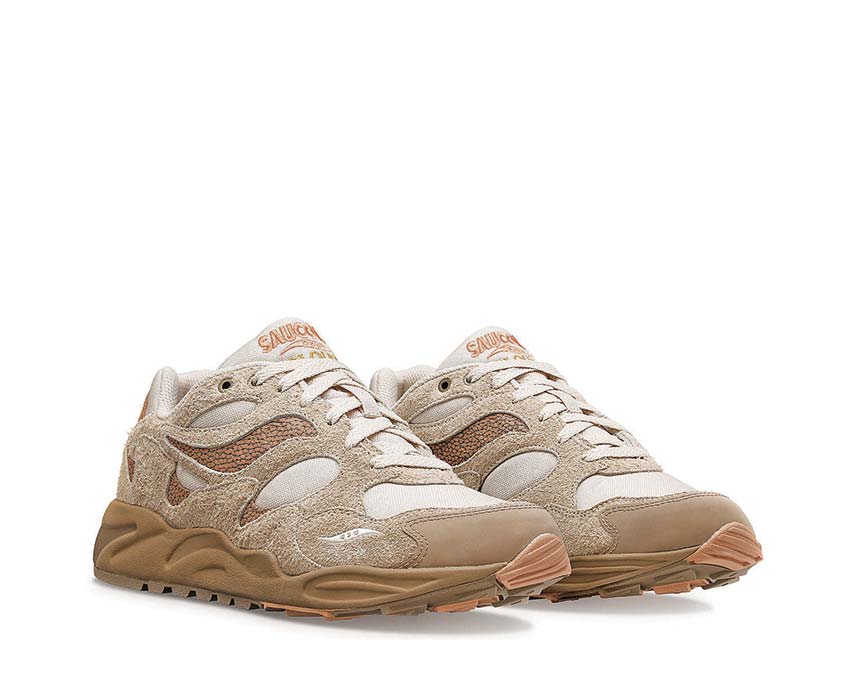 Saucony X Colour Plus Grid Shadow 2 Beach Ramble vista lateral — amortiguación ProGrid