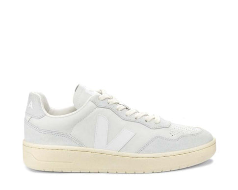 Veja V-90 Gravel/White — zapatilla mujer cuero ecológico