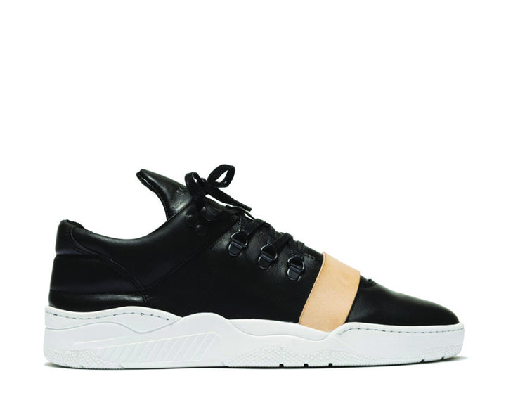 Filling Pieces Mountain Cut Leather Strap Black