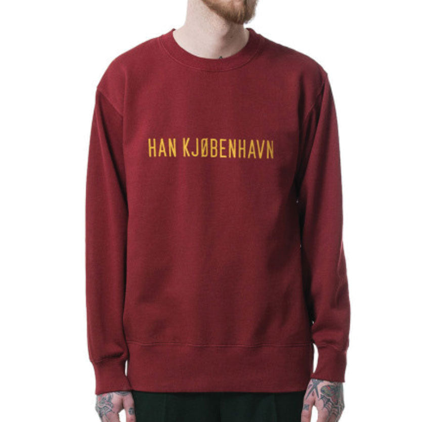 HAN KJØBENHAVN Bulky Crew Logo Ground Red