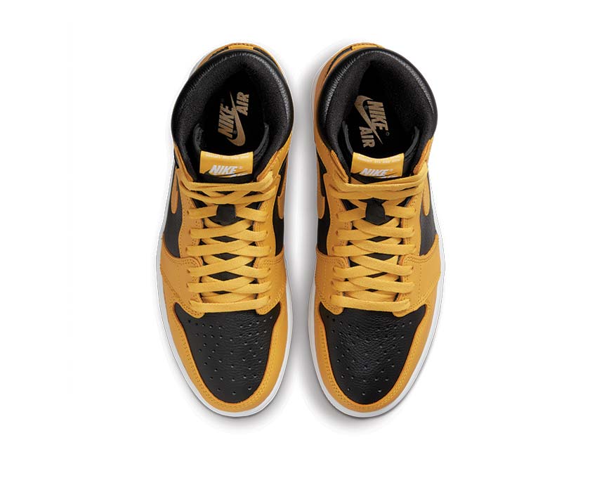 Jordan Air Jordan 1 Retro High OG Pollen White Detail — Lederschaft gelb Pollen