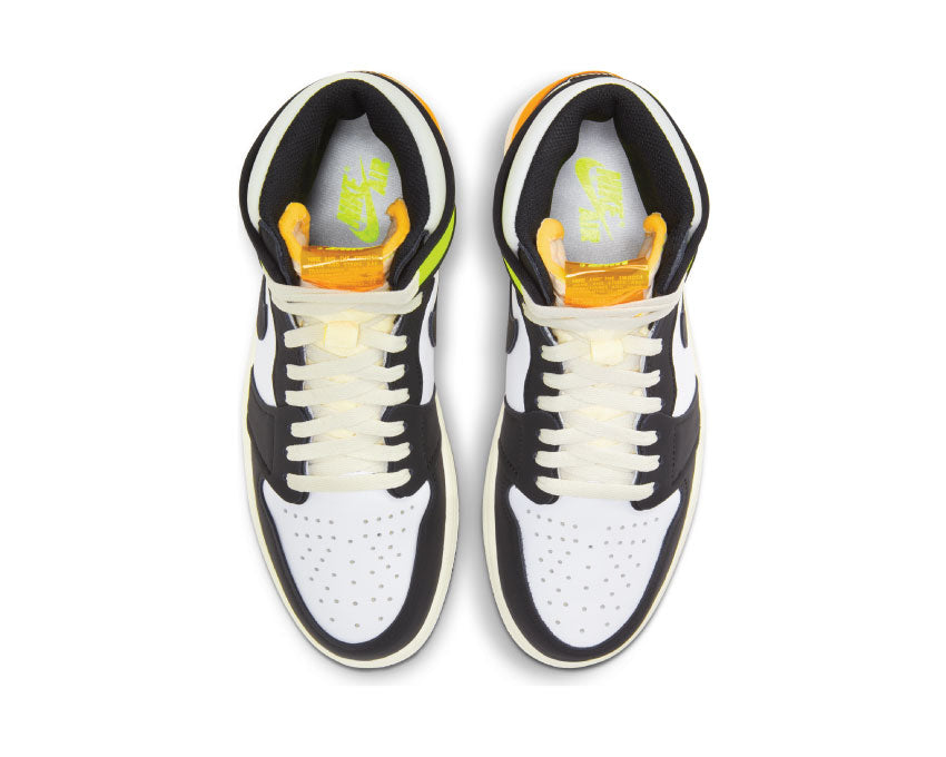 Jordan Air Jordan 1 Retro High OG Volt detail — perforated volt leather
