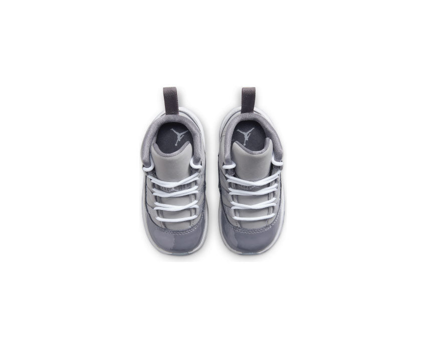 Air Jordan 11 Baby Retro 3/4 Medium Grey Detail — Lackleder grau Baby Jordan
