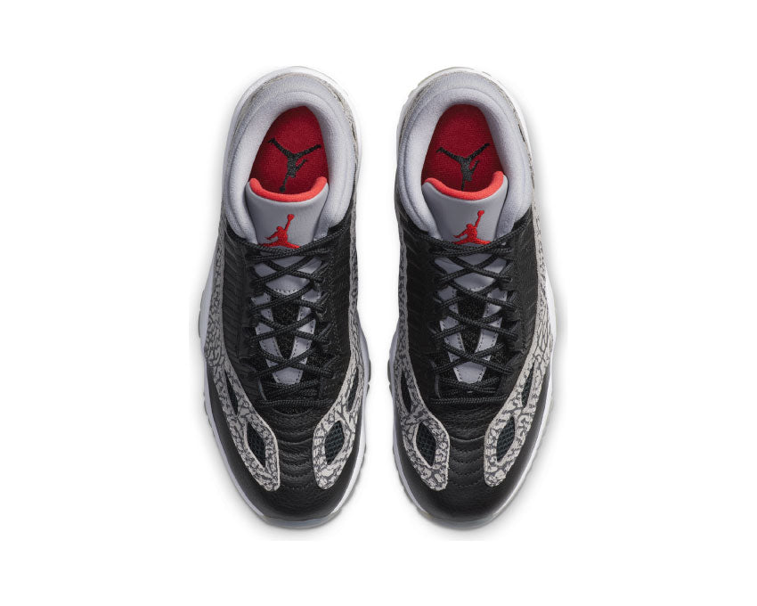 Air Jordan 11 Retro Low IE Black / Fire Red - Cement Grey - White 919712-006