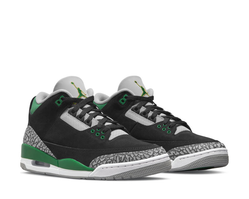 Air Jordan 3 Retro Black / Pine Green - Silver - White CT8532-030