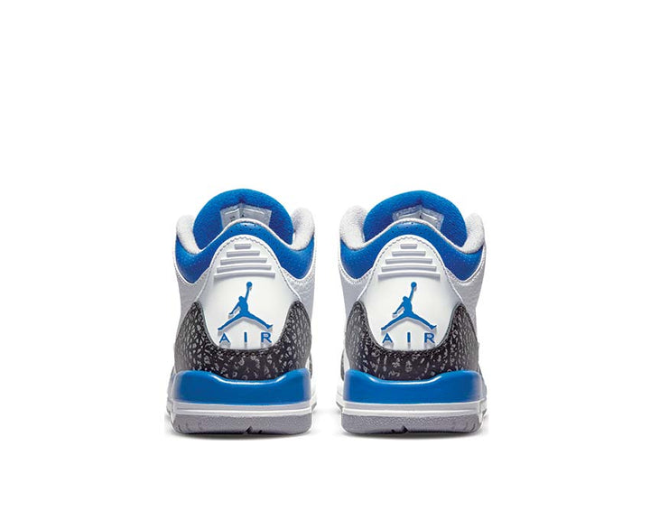  Air Jordan 3 Retro GS White / Racer Blue - Black - Cement Grey 398614-145