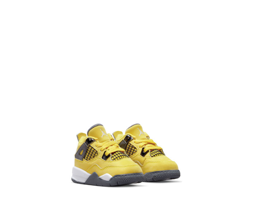 Jordan Air Jordan 4 Retro TD Tour Yellow vue latérale — mesh TPU tout-petit