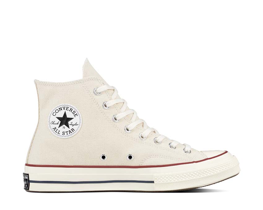 Converse Chuck 70 Classic High Top Parchment vue latérale — toile premium et patch talon