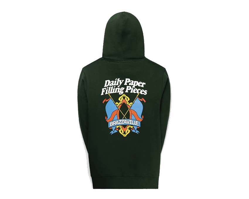 Daily Paper x Filling Pieces Flag Hoody Forest Biome Green