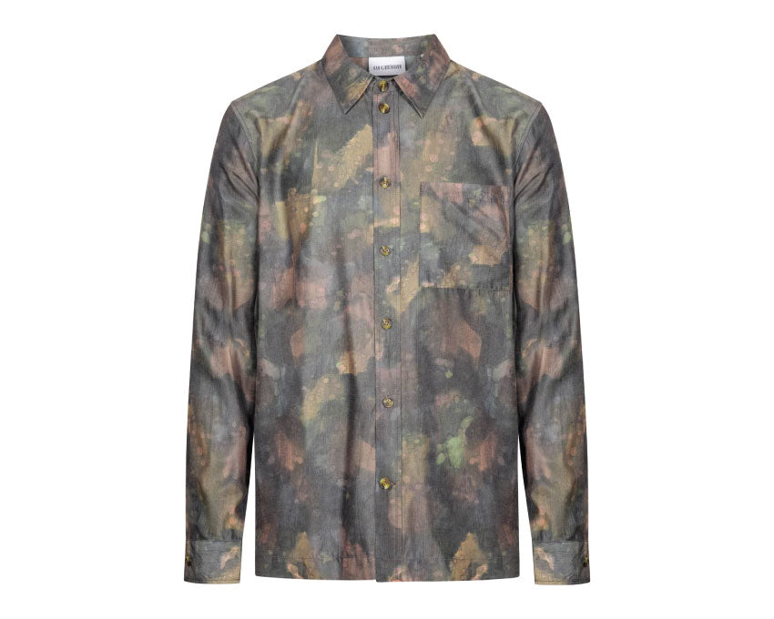Han Kjobenhavn Boxy Shirt Long Sleeve Abstract Flowdrops M-130530