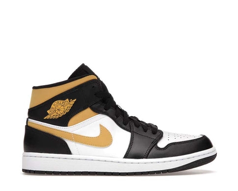 Jordan Air Jordan 1 Mid White Black Pollen — sneaker hombre amarillo polén