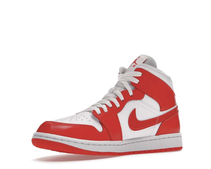 Jordan 1 Mid White / White - Habanero Red BQ6472-116