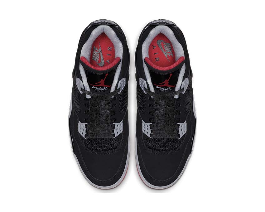 Nike Air Jordan 4 Bred Black Cement Grey Summit White Fire Red 308497-060