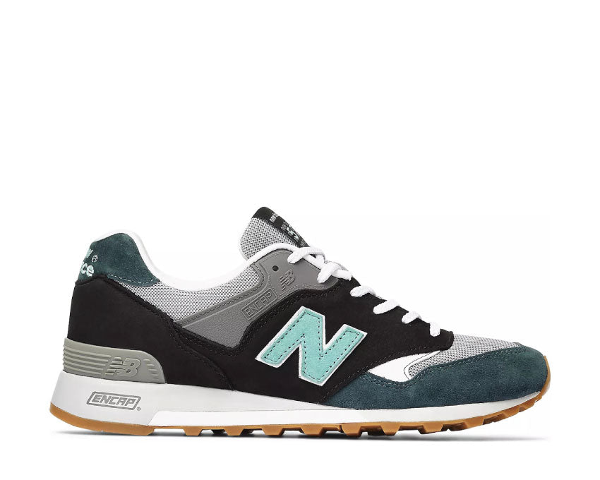 New Balance 577 Black/Grey/Green — men's sneaker made in England premium leather