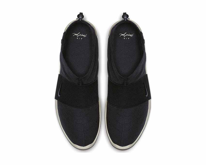 Nike Air Fear Of God Moc Black detalle — parte superior de neopreno elástico