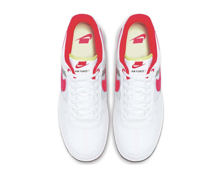 Nike Air Force 1 07' LV8 1 White Bright Crimson Barely Volt CI0060-102