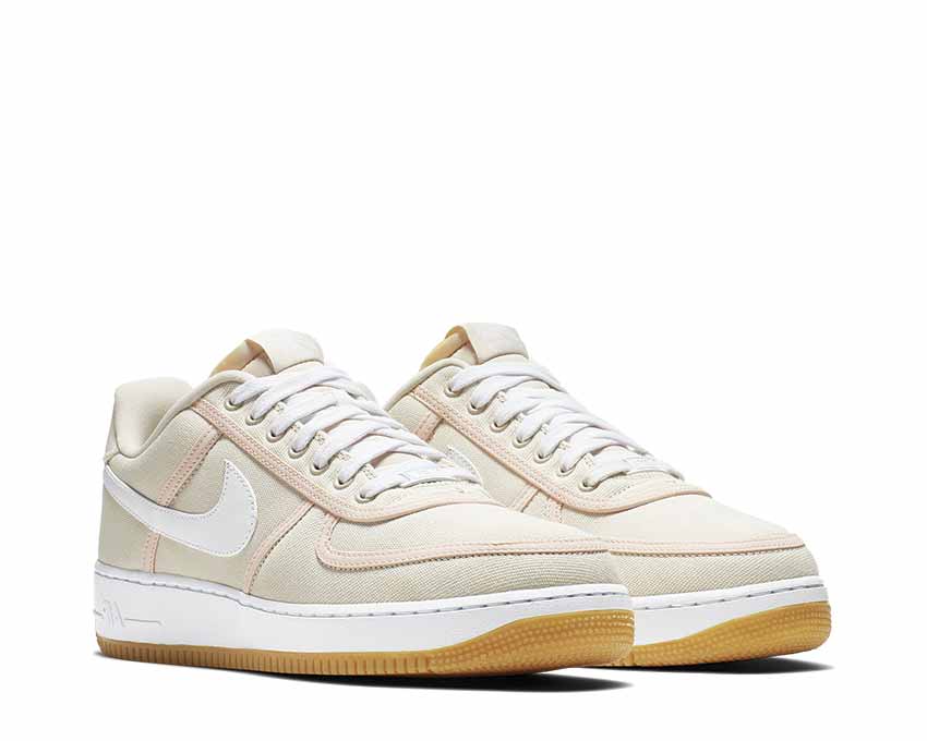Nike Air Force 1 '07 Premium Light Cream side view — premium leather