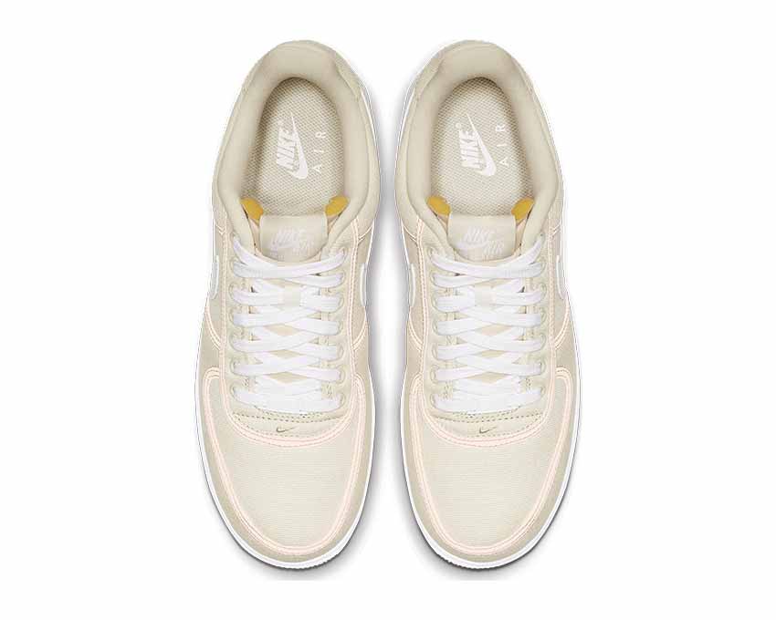 Nike Air Force 1 '07 Premium Light Cream detail — smooth cream leather upper