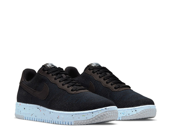 Nike Air Force 1 Crater Flyknit Black / Black - Chambray Blue DC4831-001