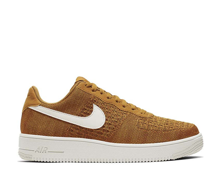 Nike Air Force 1 Flyknit 2.0 Gold Suede Sail Burnt Sienna CI0051-700