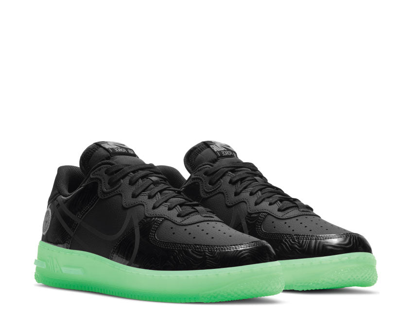 Nike Air Force 1 React LV8 Black / Black - Barely Green CV2218-001