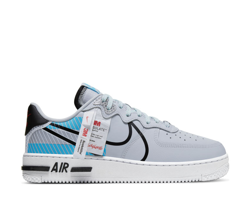 Nike Air Force 1 React LX Pure Platinum / Black - Baltic Blue CT3316-001