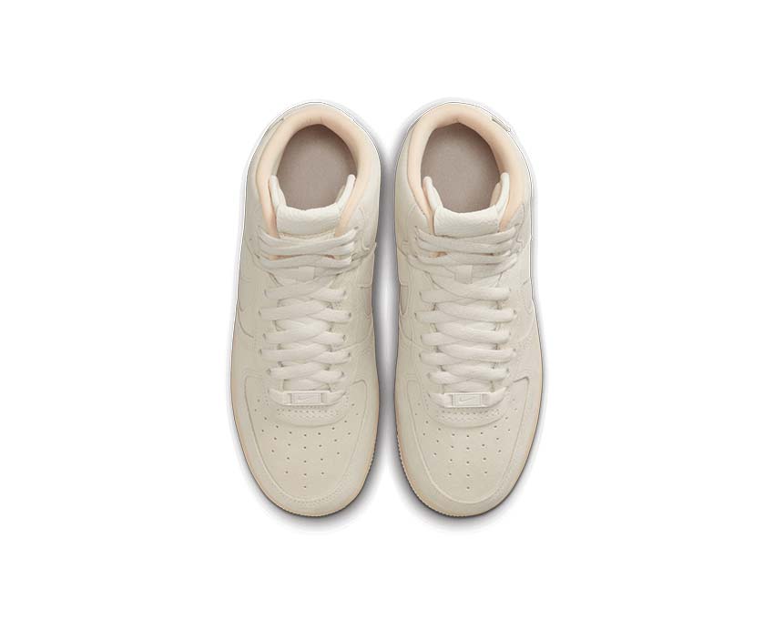 Nike Air Force 1 Sculpt W Sail Phantom Sesame Pure Platinum detail — layered leather upper